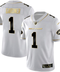 Men's New York Jets Black Gold & White Gold Vapor Limited - All Stitched