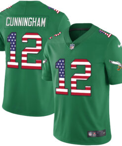 Men's Philadelphia Eagles Kelly Green Gold Flag Vapor Jersey - All Stitched