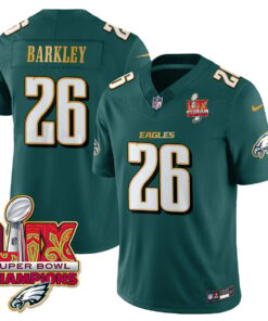 Men's Philadelphia Eagles Super Bowl LIX Champions Gold Trim Vapor Limited Jersey - All Stitched