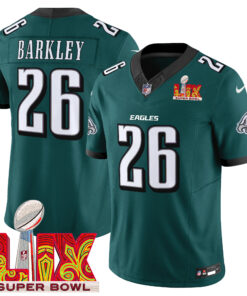 Men's Philadelphia Eagles Super Bowl LIX Patch Vapor Limited Jersey - All Stitched