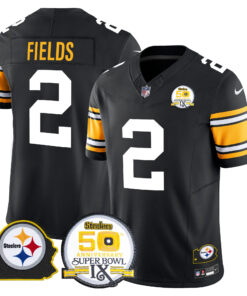 Men's Pittsburgh Steelers 50th Anniversary Of Super Bowl IX & Map Patch Vapor Limited Jersey - All Stitched