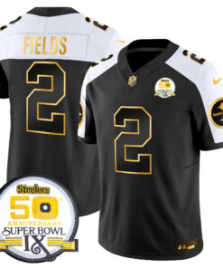 Men's Pittsburgh Steelers 50th Anniversary of Super Bowl IX Patch Gold Vapor Limited Jersey - All Stitched