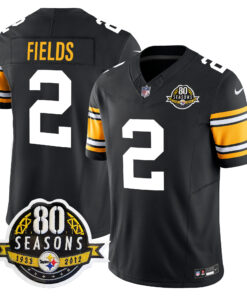 Men's Pittsburgh Steelers 80th Anniversary Patch Vapor Limited Jersey - All Stitched