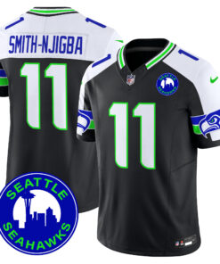 Men's Seattle Seahawks 2024 Seattle City Patch Vapor Limited Jersey - All Stitched