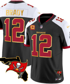 Men's Tampa Bay Buccaneers Florida Patch Gold Trim Vapor Jersey - All Stitched