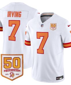 Men's Tampa Bay Buccaneers Throwback 50th Season Patch Vapor Limited Jersey - All Stitched