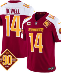 Men's Washington Commanders 90th Anniversary Patch Vapor Jersey - All Stitched
