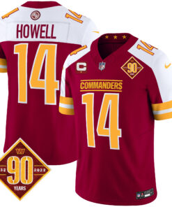 Men's Washington Commanders 90th Anniversary Patch Vapor Jersey V2 - All Stitched
