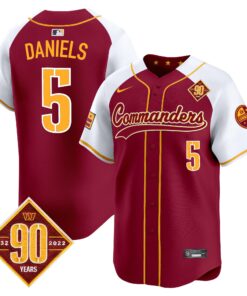 Men's Washington Commanders 90th Anniversary Patch Vapor Premier Limited Jersey - All Stitched
