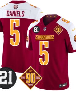 Men's Washington Commanders 90th & Sean Taylor Patch Vapor Limited Jersey - All Stitched