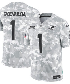 Miami Dolphins 2024 Salute to Service Vapor Limited Jersey - Arctic Camo - All Stitched