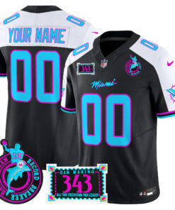 Miami Dolphins "Dan the Man Record Breaker" Patch Vapor Limited Custom Jersey - All Stitched