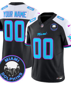 Miami Dolphins "Miami Vice" Vapor Limited Custom Jersey V3 - All Stitched