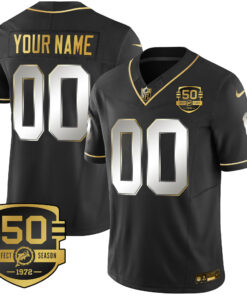 Miami Dolphins Throwback Gold Vapor Custom Jersey - All Stitched
