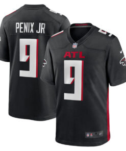 Michael Penix Jr. Atlanta Falcons Black Game Jersey - All Stitched
