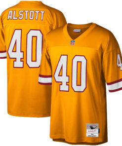 Mike Alstott Tampa Bay Buccaneers Throwback Orange Jersey - All Stitched