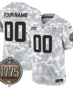 Minnesota Vikings 2024 Salute to Service Establishment Year Patch Vapor Limited Custom Jersey - All Stitched