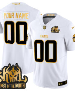 Minnesota Vikings 2024 Winter Warrior Skol Patch Gold Vapor Limited Custom Jersey - All Stitched