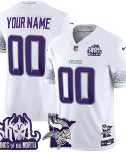 Minnesota Vikings 2024 Winter Warrior Skol Patch Vapor Limited Custom Jersey V2 - All Stitched