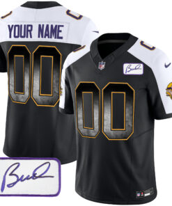 Minnesota Vikings Bud Grant Patch Arch Smoke Vapor Custom Jersey - All Stitched