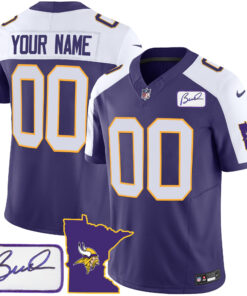 Minnesota Vikings Bud Grant Patch Classic Limited Custom Jersey V2 - All Stitched