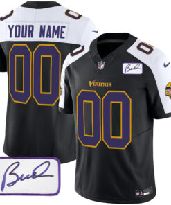 Minnesota Vikings Bud Grant Patch Classic Limited Custom Jersey V6 - All Stitched