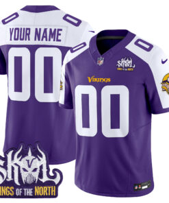 Minnesota Vikings Kings Of The North Patch Vapor Limited Custom Jersey - All Stitched
