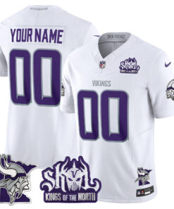 Minnesota Vikings Kings Of The North Patch Vapor Limited Custom Jersey V3 - All Stitched