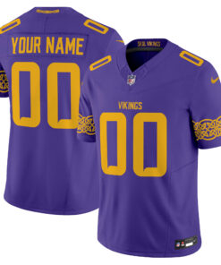 Minnesota Vikings Nordic Pattern Vapor Limited Custom Jersey - All Stitched