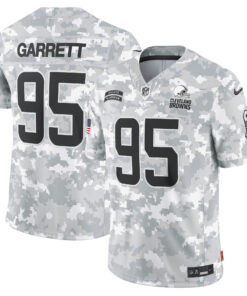 Myles Garrett Cleveland Browns 2024 Salute to Service Vapor Limited Jersey - Arctic Camo - All Stitched