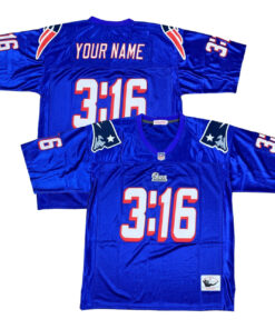 New England Patriots 3:16 Custom Jersey - All Stitched