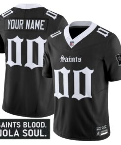 New Orleans Saints 'Gothic Vieux Carré Edition' Vapor Custom Jersey - All Stitched