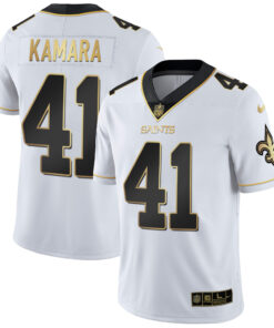 New Orleans Saints Vapor Untouchable White Gold Limited Player Jersey - All Stitched