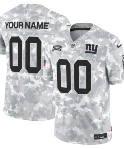 New York Giants 2024 Salute to Service Vapor Limited Custom Jersey - Arctic Camo - All Stitched
