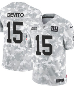 New York Giants 2024 Salute to Service Vapor Limited Jersey - Arctic Camo - All stitched