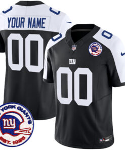 New York Giants Est 1925 Patch Vapor Limited Custom Jersey - All Stitched