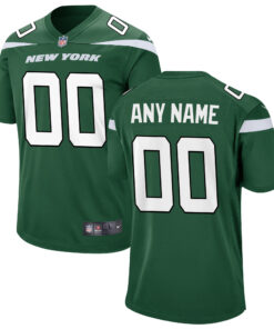 New York Jets Custom Green Jersey - All Stitched