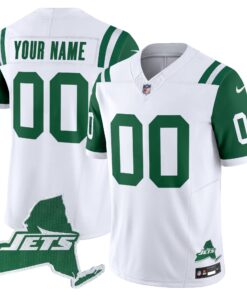 New York Jets Home Patch Vapor Legacy Limited Custom Jersey - All Stitched