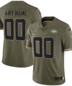 New York Jets Salute To Service Vapor Custom Jersey - All Stitched