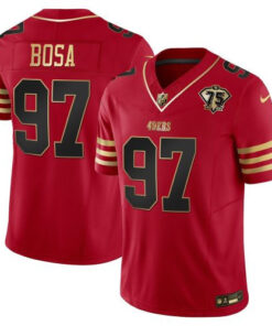 Nick Bosa San Francisco 49ers Throwback Vapor Limited Jersey – 75th Anniversary Patch