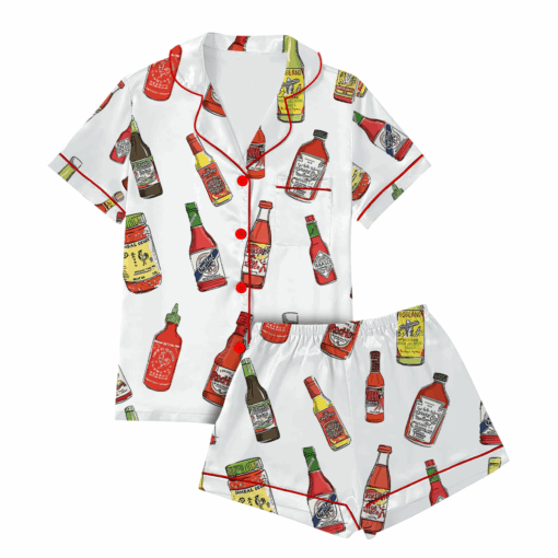 Hot Sauce Silky Satin Pajama Set For Women - Image 2