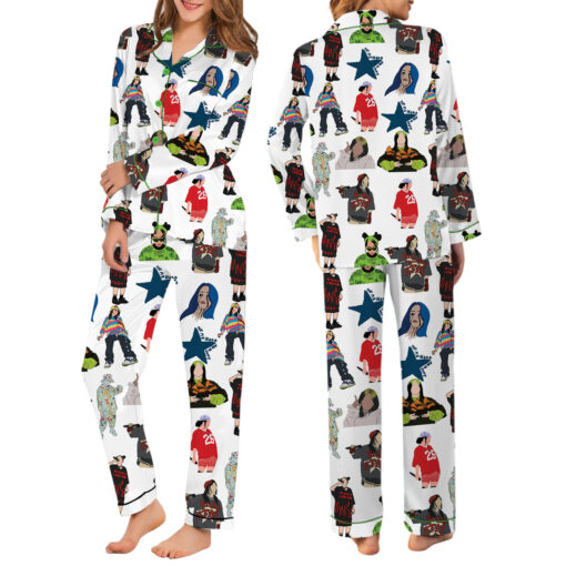 Billie Eilish Satin Pajamas Set For Women - Image 7