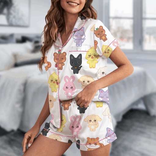 Ateez Tour Silky Satin Pajama Set - Image 4
