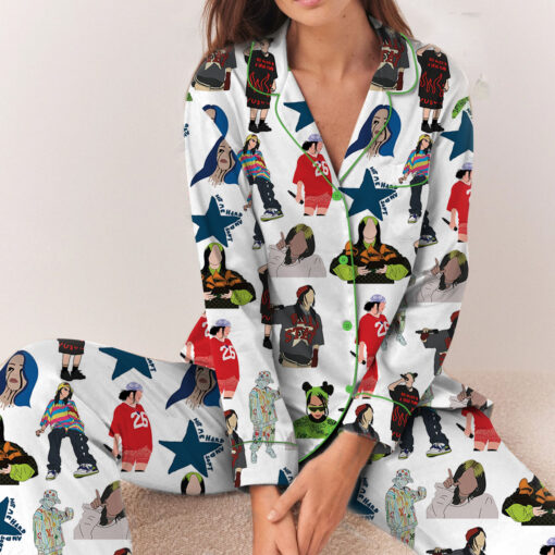 Billie Eilish Satin Pajamas Set For Women - Image 6