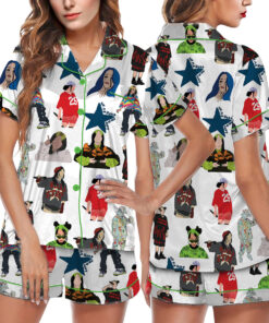 Billie Eilish Satin Pajamas Set For Women