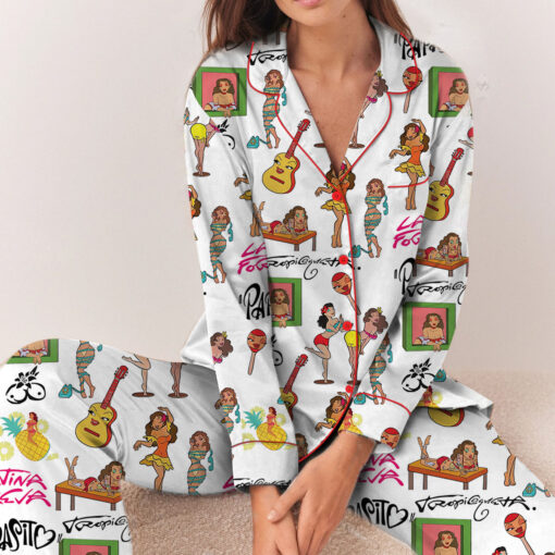 Tropicoqueta Karol Silky Satin Pajama Set For Women - Image 5