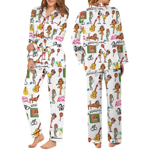 Tropicoqueta Karol Silky Satin Pajama Set For Women - Image 4