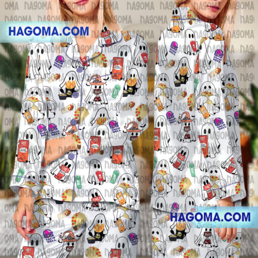 Halloween Taco Bell Satin Pajamas Set - Image 6