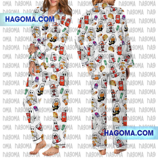 Halloween Taco Bell Satin Pajamas Set - Image 4