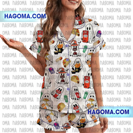 Halloween Taco Bell Satin Pajamas Set - Image 2